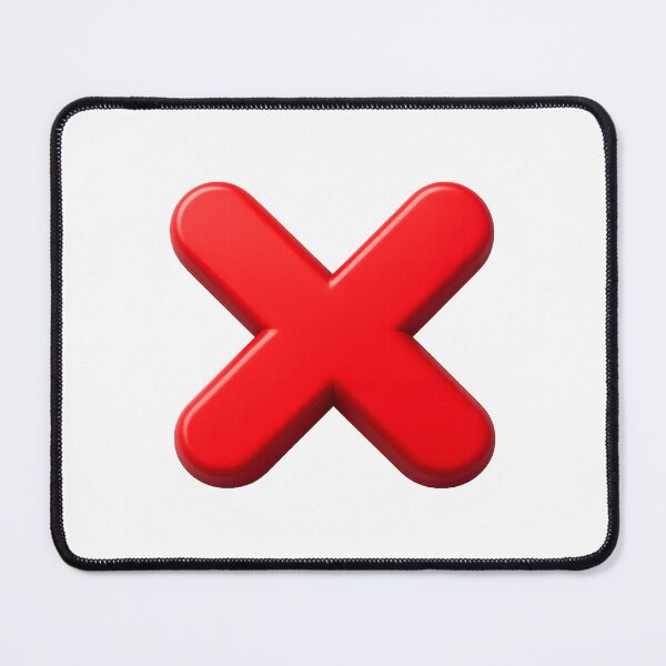 Item preview, Glossy Red X Symbol – Minimal 3D Icon Art designed and sold by BTBArtwork.