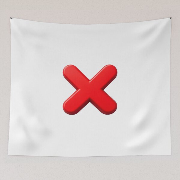 Item preview, Glossy Red X Symbol – Minimal 3D Icon Art designed and sold by BTBArtwork.