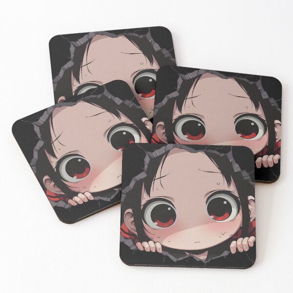Item preview, Sama Kaguya Shinomiya Love Is War Anime Chibi Kawaii Nervous Blush Peeking designed and sold by TorbenKuhano.