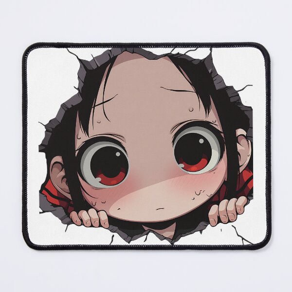 Item preview, Sama Kaguya Shinomiya Love Is War Anime Chibi Kawaii Nervous Blush Peeking designed and sold by TorbenKuhano.