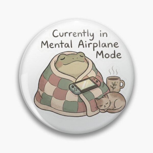 Item preview, Mental Airplane Mode: Cozy Frog Gaming Art designed and sold by Innova_Creations.