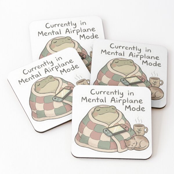 Item preview, Mental Airplane Mode: Cozy Frog Gaming Art designed and sold by Innova_Creations.
