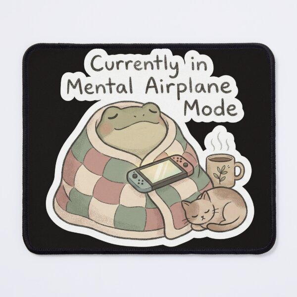 Item preview, Mental Airplane Mode: Cozy Frog Gaming Art designed and sold by Innova_Creations.