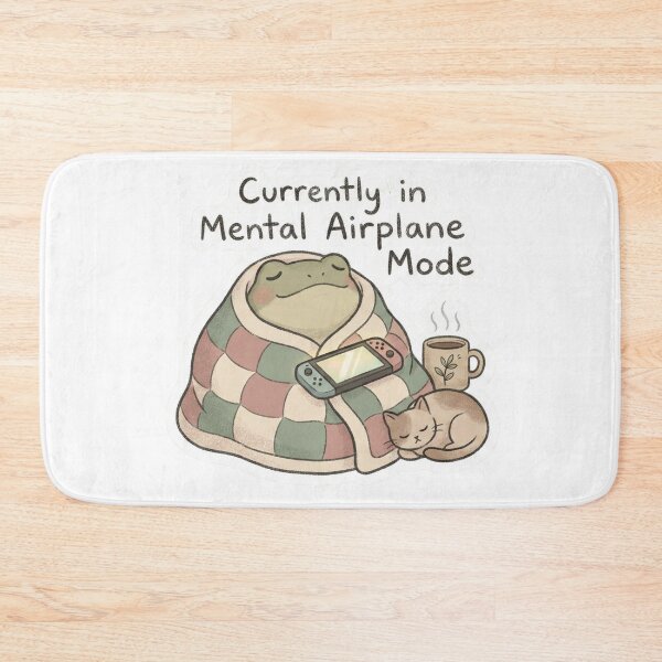 Item preview, Mental Airplane Mode: Cozy Frog Gaming Art designed and sold by Innova_Creations.