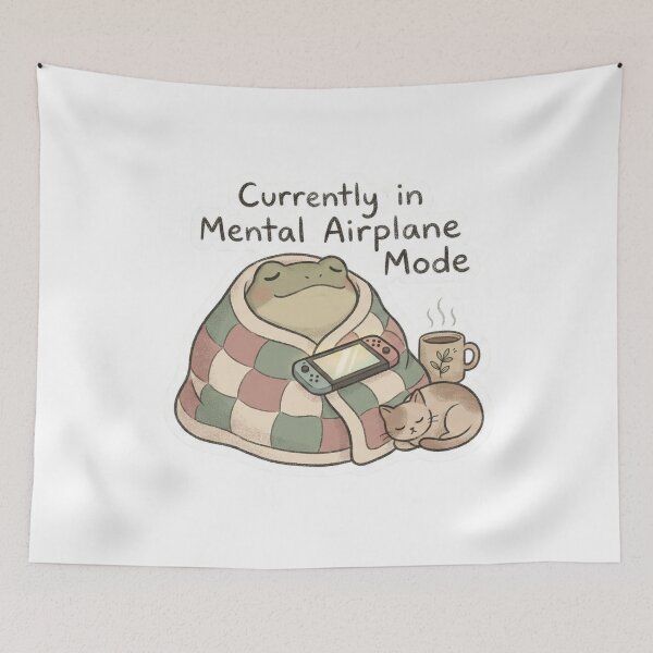 Item preview, Mental Airplane Mode: Cozy Frog Gaming Art designed and sold by Innova_Creations.