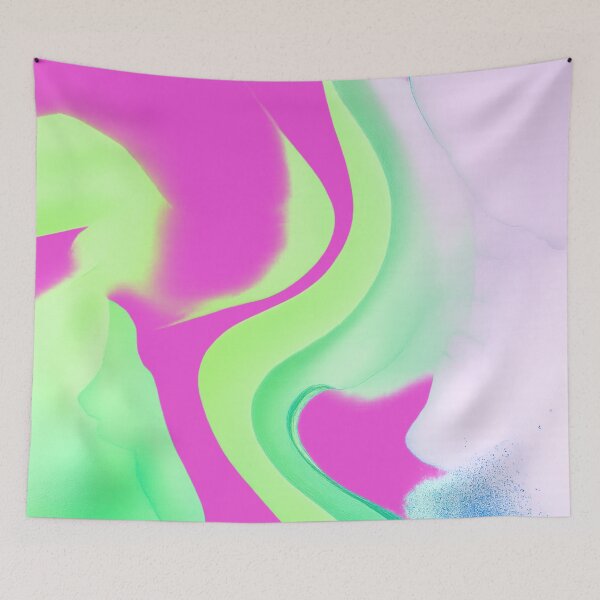 Item preview, Arte Abstracto Acuarela Líquida Verde y Púrpura ( con fuschia, rosa, o violeta) designed and sold by Urban-InkStudio.