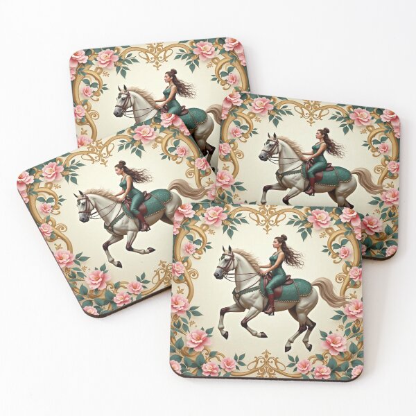 Item preview, Equestrian Feminine Floral Seamless Pattern designed and sold by highvibz72.