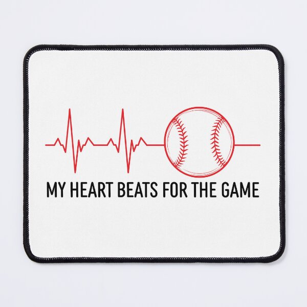 Item preview, My Heart Beats For The Game - Baseball Heartbeat Pulse designed and sold by JRCreativeHub.