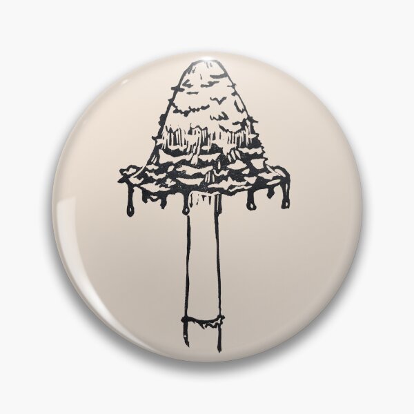 Item preview, Inky Cap Mushroom Block Print designed and sold by Mushroom-Lad.