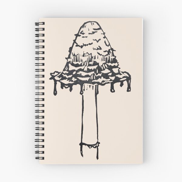 Item preview, Inky Cap Mushroom Block Print designed and sold by Mushroom-Lad.