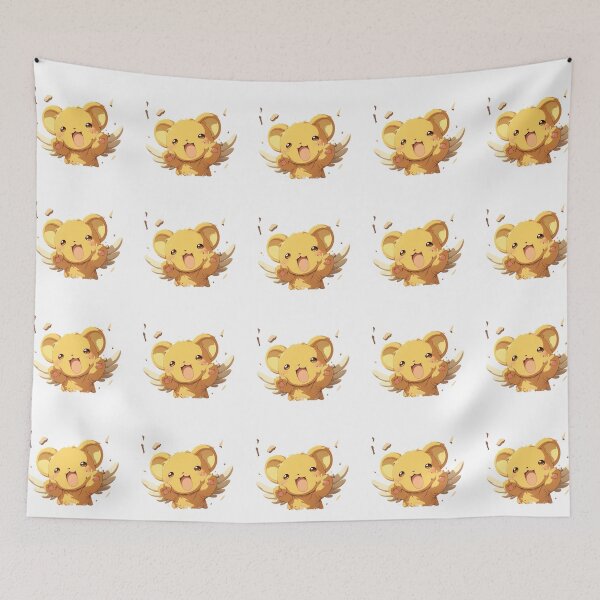 Item preview, Chan Kero Chan Cerberus Cardcaptor Sakura Anime Chibi Kawaii Peeking Yellow Wings designed and sold by TorbenKuhano.