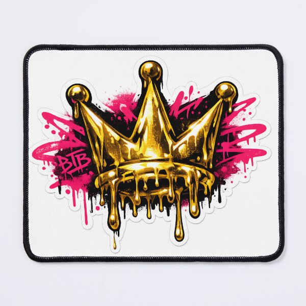 Item preview, Dripping Gold Crown – Street Art Royalty Illustration designed and sold by BTBArtwork.