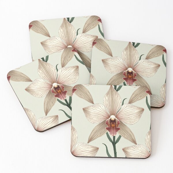 Item preview, Ivory Vein Orchid – Refined Botanical Grace designed and sold by Dream Bloom Gallery.