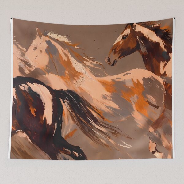 Item preview, Abstract Stylized Painting Artwork of Horses (image size 7840x11680) designed and sold by Digital-Davinci.