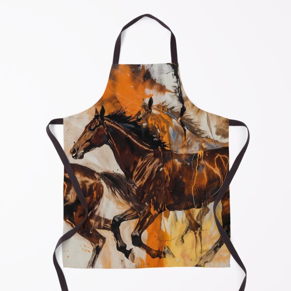 Item preview, Abstract Stylized Painting Artwork of Horses (image size 7840x11680) designed and sold by Digital-Davinci.