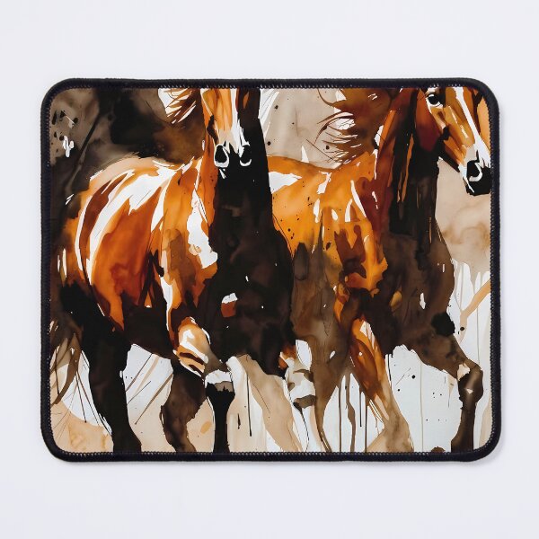 Item preview, Abstract Stylized Painting Artwork of Horses (image size 7840x11680) designed and sold by Digital-Davinci.