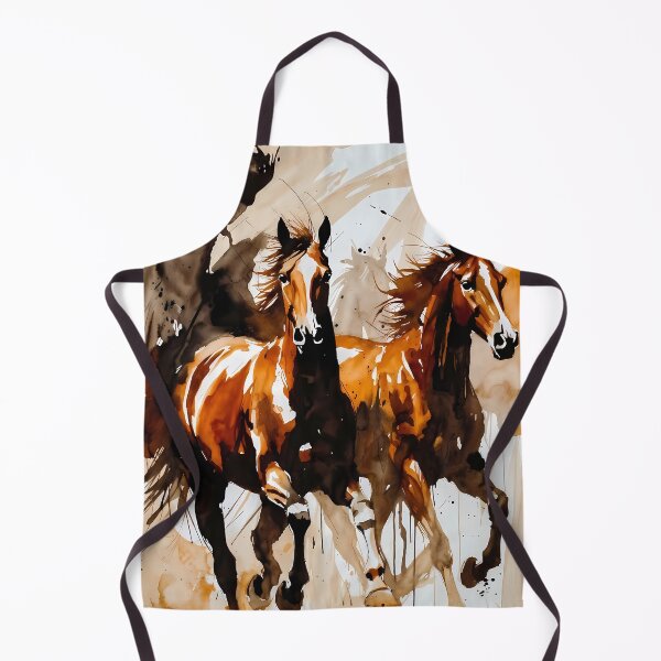 Item preview, Abstract Stylized Painting Artwork of Horses (image size 7840x11680) designed and sold by Digital-Davinci.