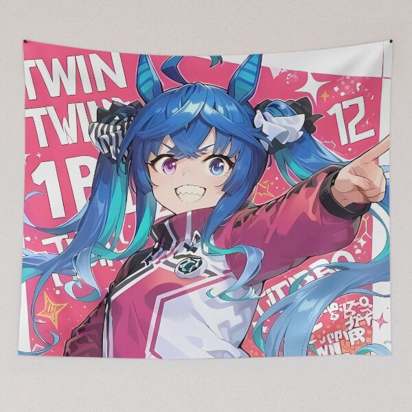 Item preview, Twin Turbo Uma Musume Pretty Derby Anime Girl Waifu Idol Performance designed and sold by TorbenKuhano.