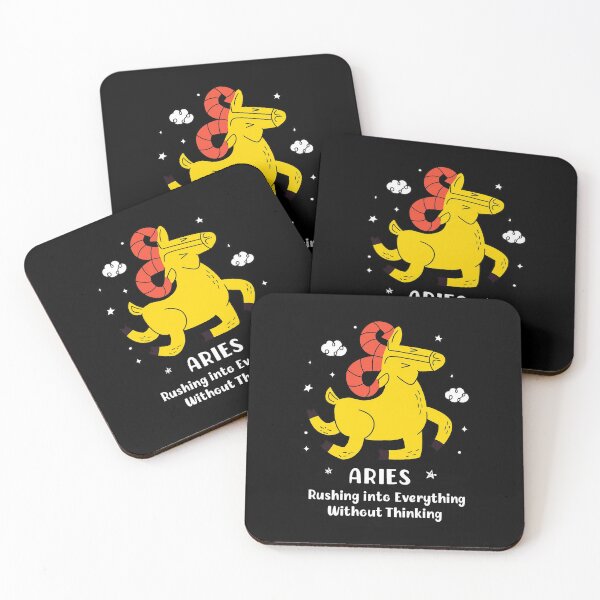 Item preview, Funny Aries Zodiac Cartoon – Rushing Into Everything Quote designed and sold by PowerSSales.