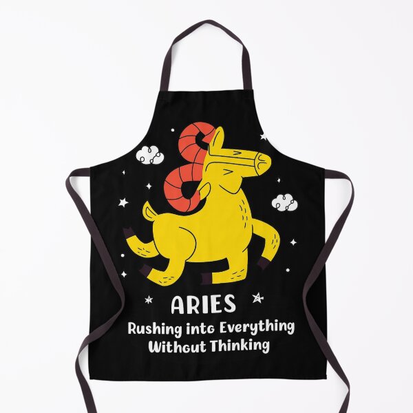 Item preview, Funny Aries Zodiac Cartoon – Rushing Into Everything Quote designed and sold by PowerSSales.