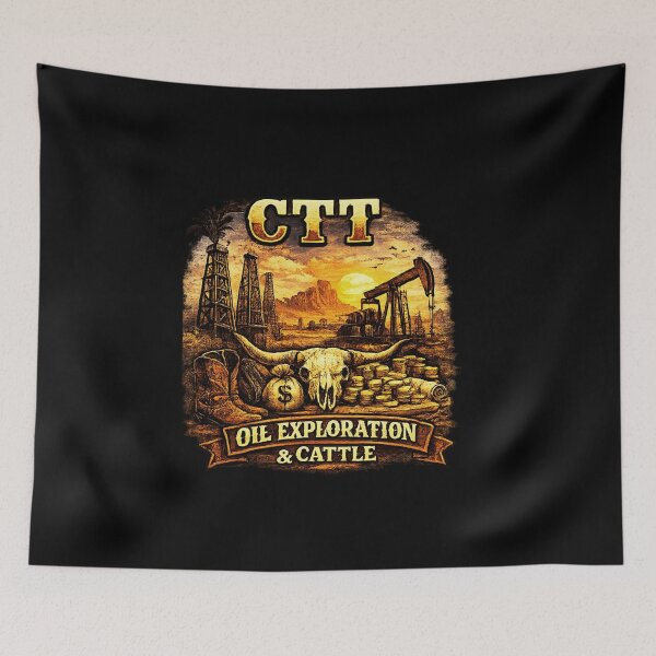Item preview,  CTT Oil Exploration & Cattle – West Texas Oil Boomtown Ranch & Rig Design designed and sold by Sun Sand & Sea Art.
