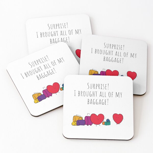 Item preview, Surprise I Brought Baggage Hearts (No Background Version) designed and sold by BLAAAAASK.
