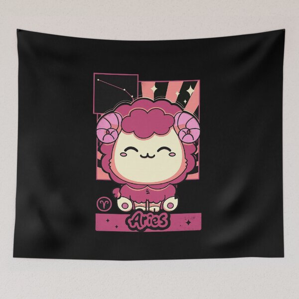 Item preview, Cute Aries Zodiac Kawaii Ram Illustration designed and sold by PowerSSales.