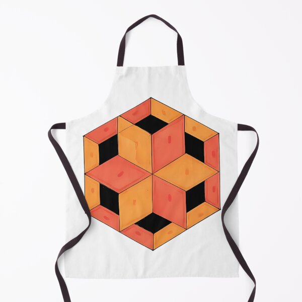 Item preview, Orange Cubes Hexagon Pattern designed and sold by Achkalona.