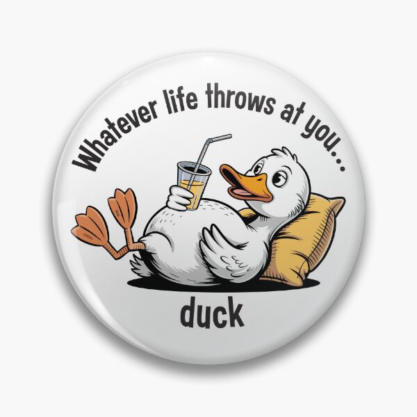 Item preview, "Whatever life throws at you, duck" funny pun t-shirt designed and sold by ArthousePromos.