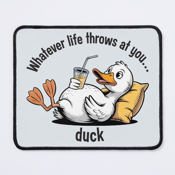 Item preview, "Whatever life throws at you, duck" funny pun t-shirt designed and sold by ArthousePromos.
