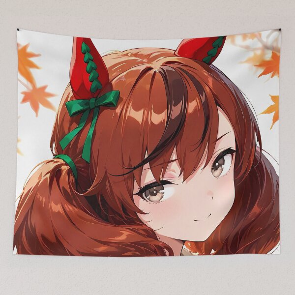 Item preview, Uma Musume Nice Nature Pretty Derby Anime Girl Autumn Maple Leaves Charm designed and sold by TorbenKuhano.