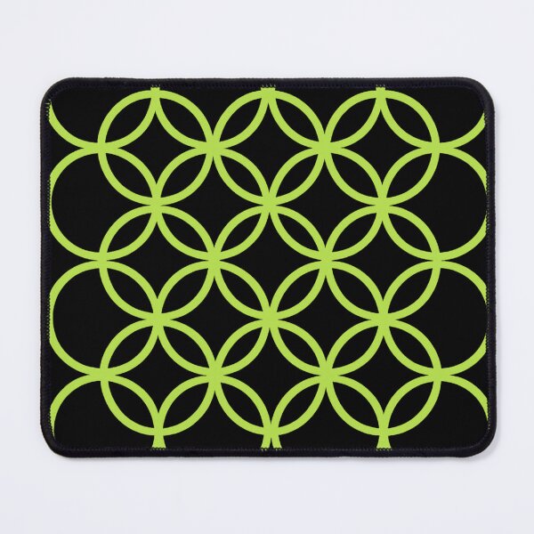 Item preview, Modern Lime Green Interlocking Circles Geometric Pattern designed and sold by Urban-InkStudio.