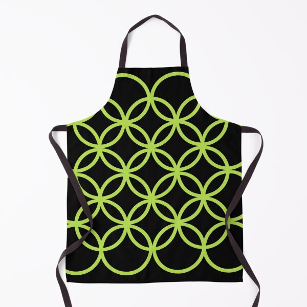 Item preview, Modern Lime Green Interlocking Circles Geometric Pattern designed and sold by Urban-InkStudio.