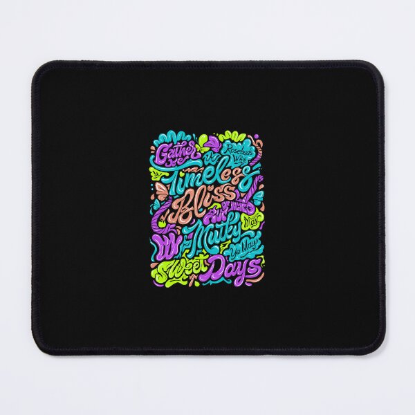 Item preview, Gather Rosebuds While Time Blossoms – Colorful Motivational Typography Art designed and sold by ULTIMATE CREATIONS.