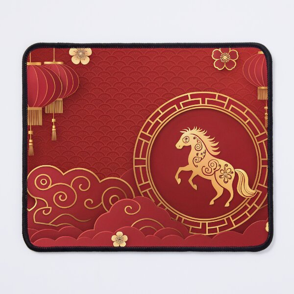 Item preview, Golden Horse Chinese New Year - Elegant Paper Cut Art designed and sold by Jirada.