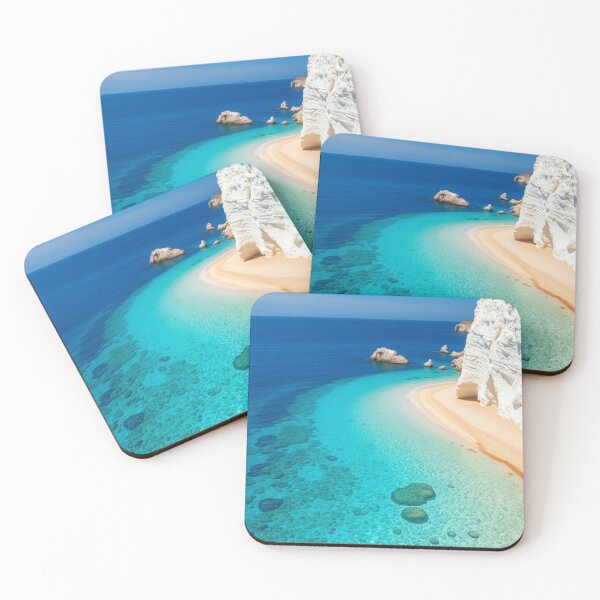 Item preview, Mediterranean Paradise | White Cliffs and Crystal Turquoise Aegean Sea designed and sold by Jade Ado.