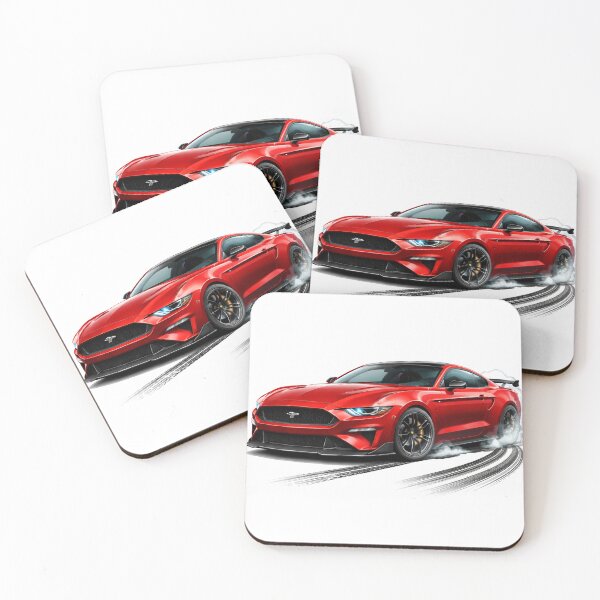 Item preview, Red Muscle Car Burnout – Digital Art for Car Lovers designed and sold by Ramiilustraciones.