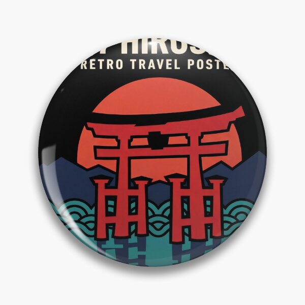 Item preview, Visit Hiroshima – Itsukushima Floating Torii Gate | Retro Japan Travel Poster Sticker designed and sold by RetroJapanCo.