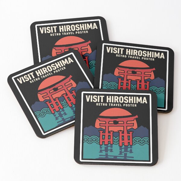 Item preview, Visit Hiroshima – Itsukushima Floating Torii Gate | Retro Japan Travel Poster Sticker designed and sold by RetroJapanCo.