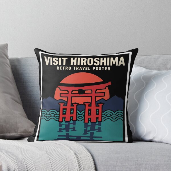 Item preview, Visit Hiroshima – Itsukushima Floating Torii Gate | Retro Japan Travel Poster Sticker designed and sold by RetroJapanCo.