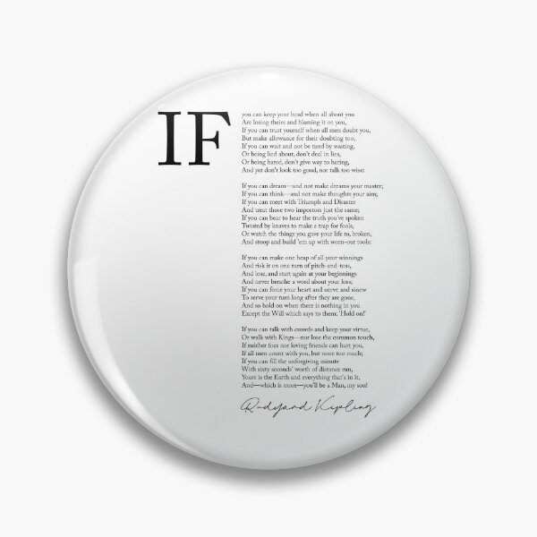 Item preview, If poem by Rudyard Kipling if you can keep your head when all about you designed and sold by corbrand.