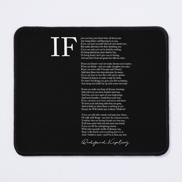 Item preview, If poem by Rudyard Kipling if you can keep your head when all about you designed and sold by corbrand.