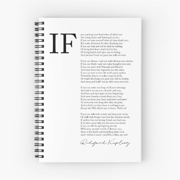 Item preview, If poem by Rudyard Kipling if you can keep your head when all about you designed and sold by corbrand.