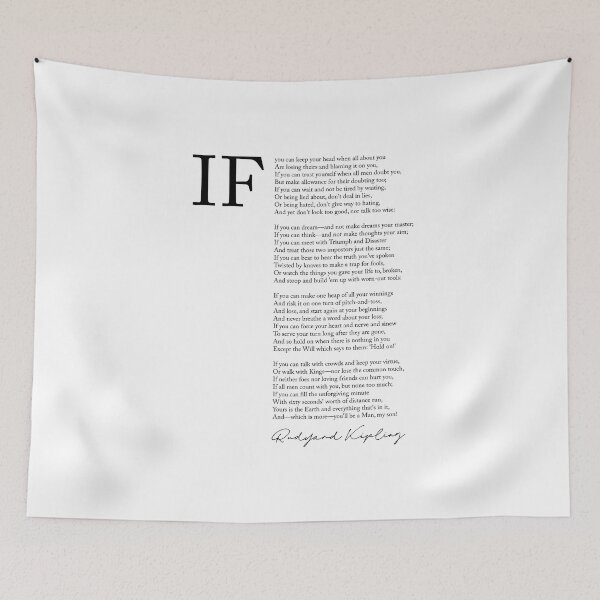 Item preview, If poem by Rudyard Kipling if you can keep your head when all about you designed and sold by corbrand.