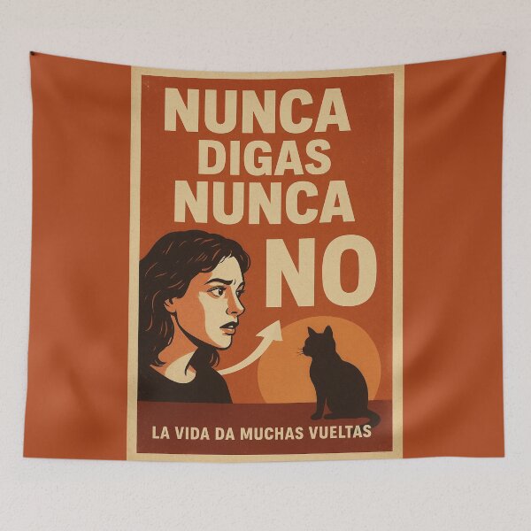 Item preview, Illustrated notebook – Never say never, not even to the cat designed and sold by Anomaly 404 Error.