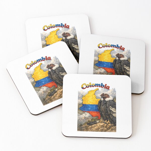 Item preview, Colombian Pride Andean Condor Guarding Colombia Flag Map designed and sold by TerraFabs.