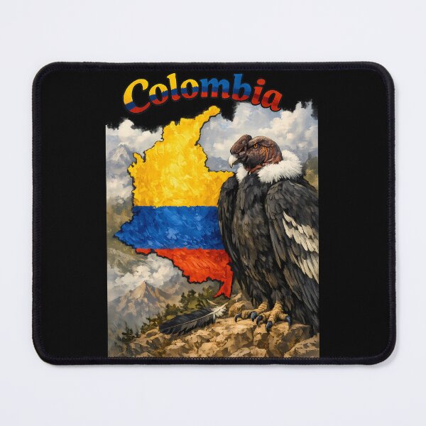 Item preview, Colombian Pride Andean Condor Guarding Colombia Flag Map designed and sold by TerraFabs.