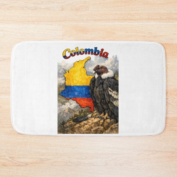 Item preview, Colombian Pride Andean Condor Guarding Colombia Flag Map designed and sold by TerraFabs.