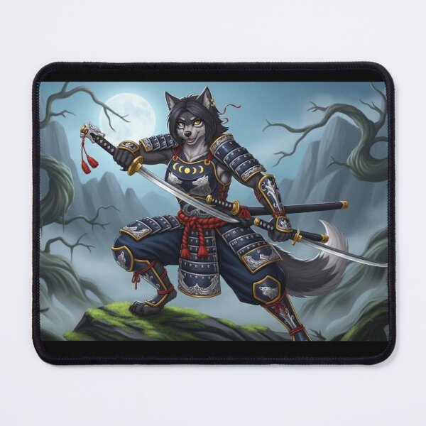 Item preview, Female Furry Wolf Samurai Katana and Wakizashi designed and sold by Prestons Corner.