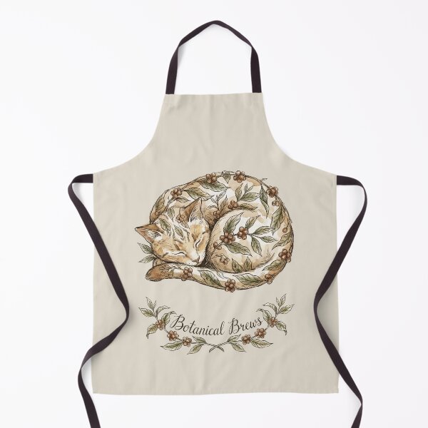 Item preview, Botanical Brews Sleeping Cat designed and sold by Born to Flow.